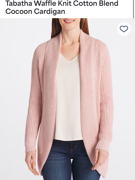Market & Spruce Sweaters - Market & Spruce Pink Waffle Knit Cocoon Cardigan